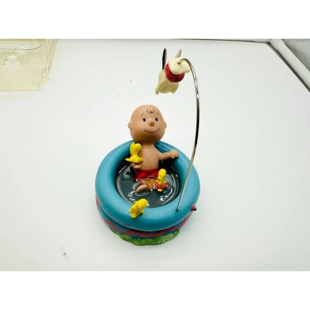 Rare Hallmark Peanuts Gallery Great Times Charlie Brown Snoopy Figurine Box COA